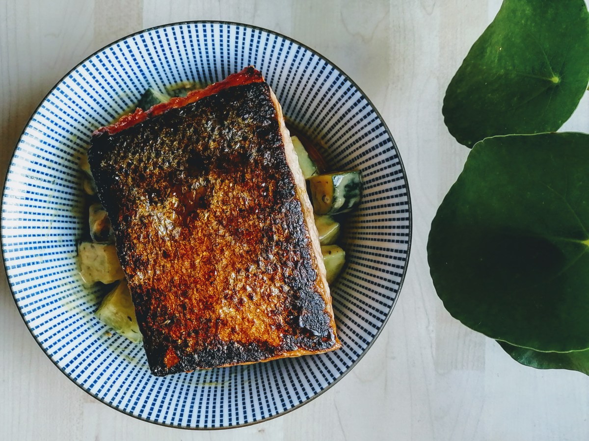Glazed Salmon With Crunchy&nbsp;Cucumbers